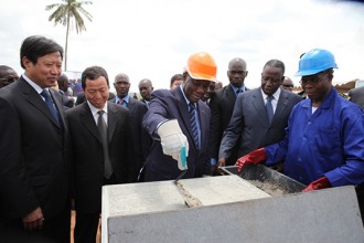 Cote dÂ’Ivoire : Pose de la premiere pierre du Barrage Hydroélectrique de Soubré